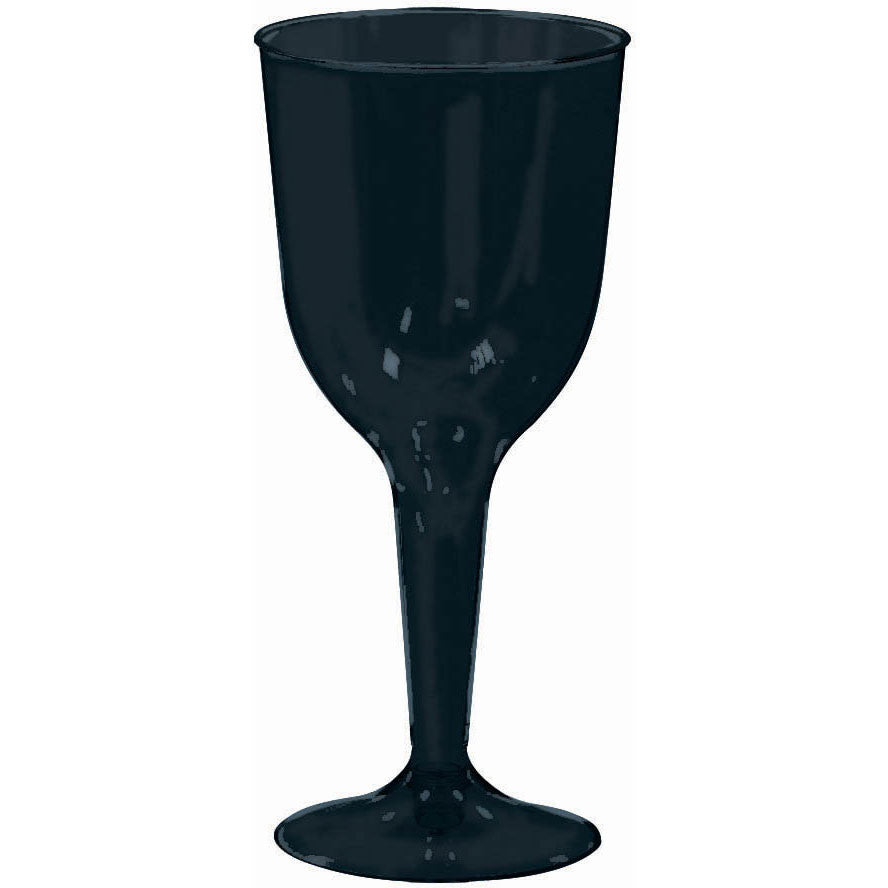 10oz Black Wine Glasses