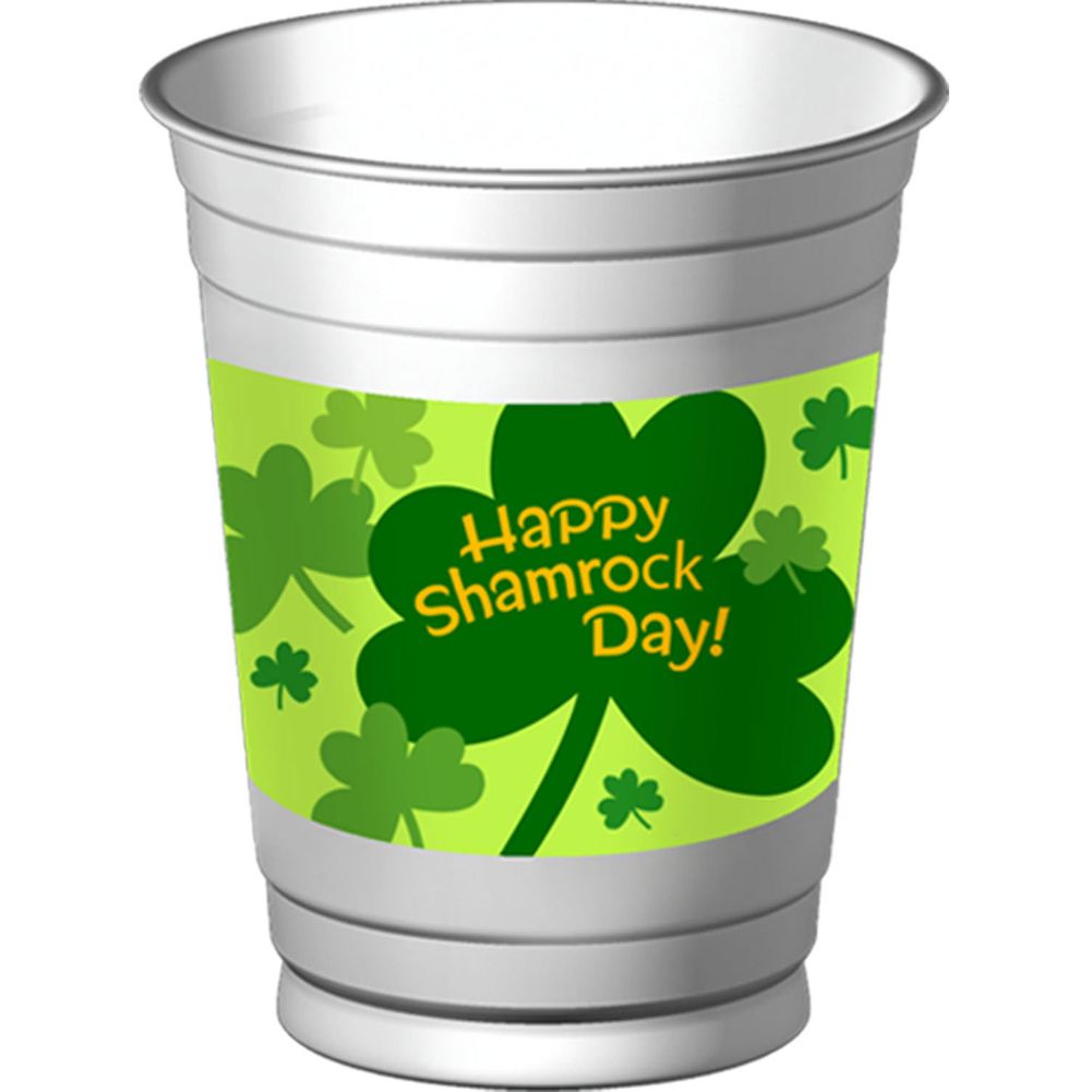 14 oz. St. Patrick's Day Plastic Cups (8ct)