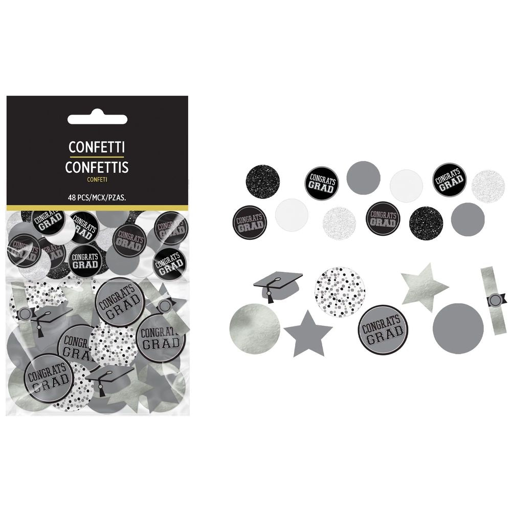 Graduation Giant Confetti White (48ct)