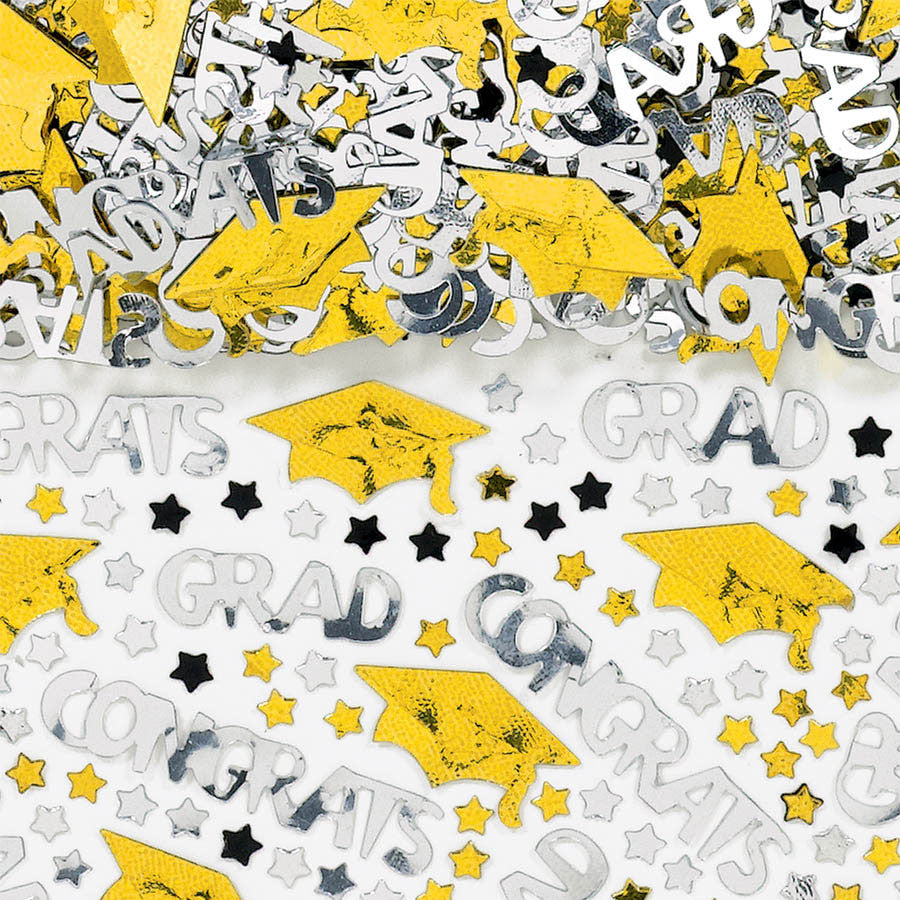Yellow Congrats Grad Confetti