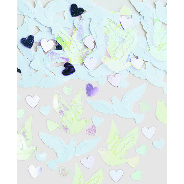 Wedding Doves Embossed Confetti