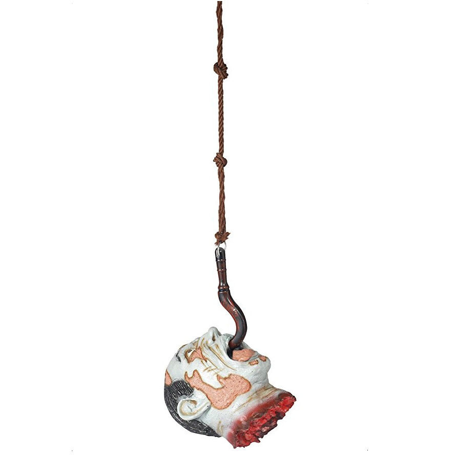 Decapitated Head Hanging From Hook 100cm hang