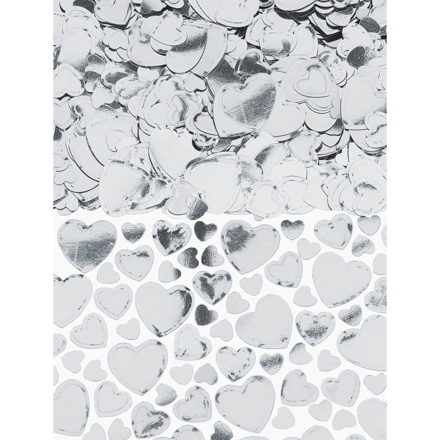 Silver Heart Confetti