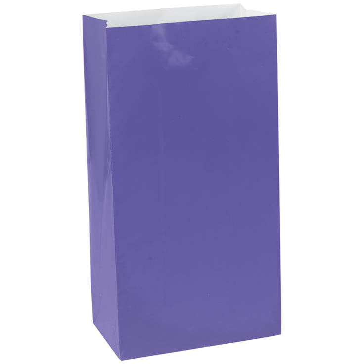 Purple Mini Paper Bags (12ct)
