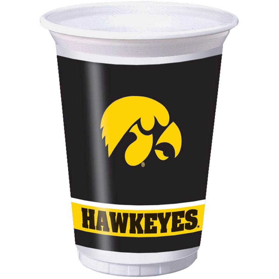 University of Iowa 20oz Plastic Cups (8ct)