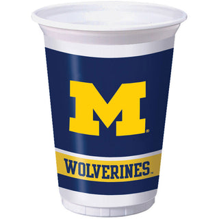 University of Michigan 20oz Plastic Cups (8ct)