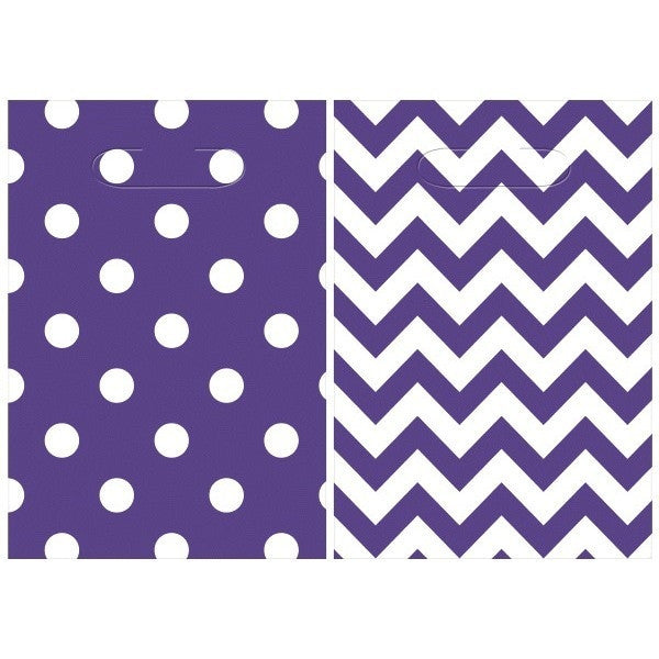 New Purple Chevron Loot Bags (8ct)