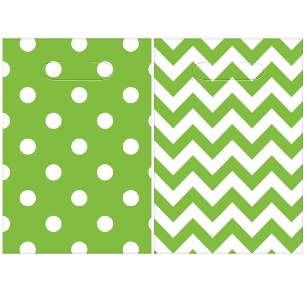 Kiwi Chevron Loot Bags (8ct)