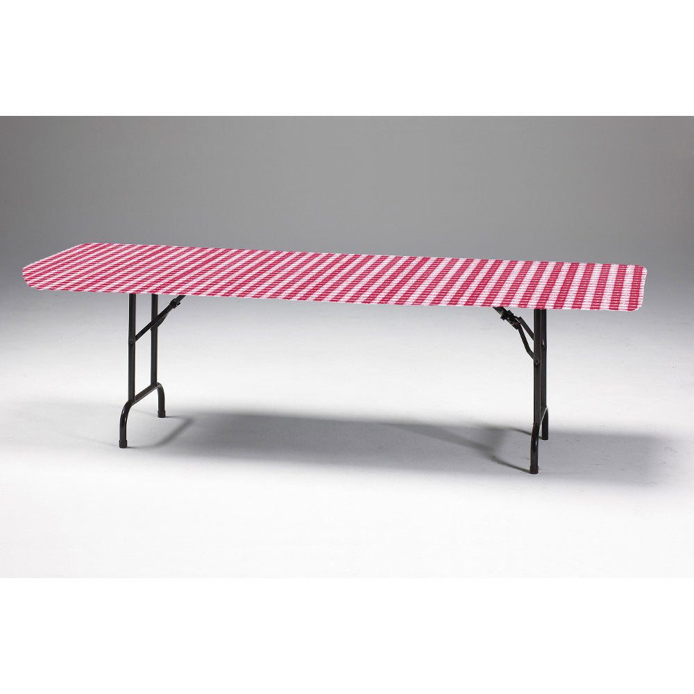 Red Gingham Stayput Plastic Tablecover
