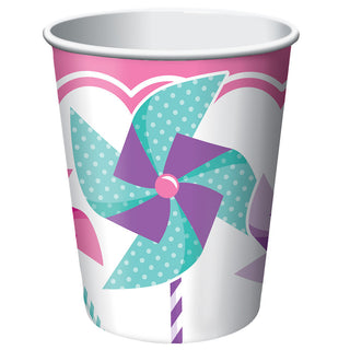 Turning One Girl 9oz Paper Cups (8ct)