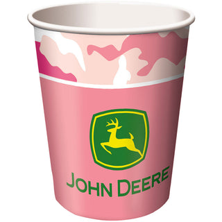 John Deere Pink 9oz Cups (8ct)