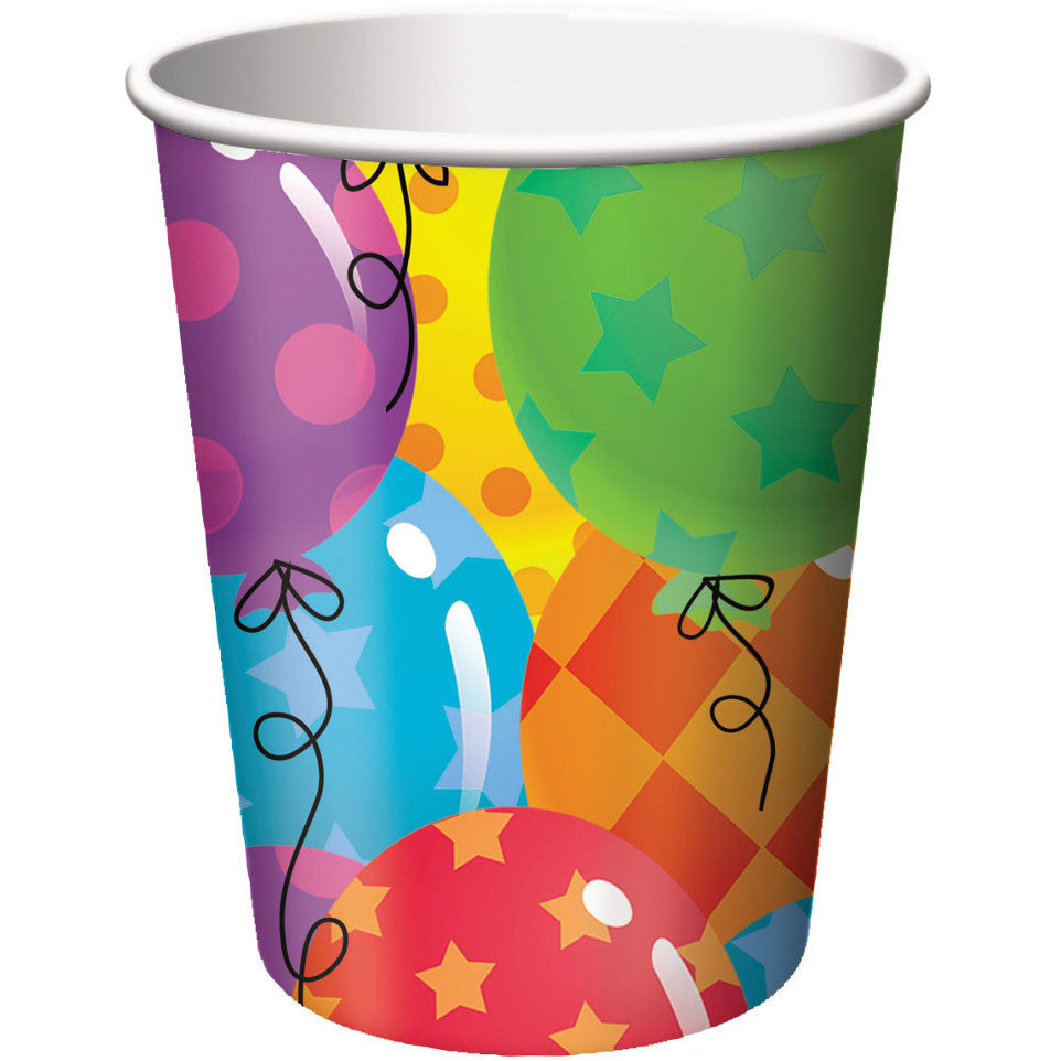 Balloon Patterns 9oz Cups (8ct)