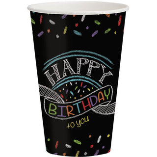 Chalk Birthday 12oz Cups (8ct)