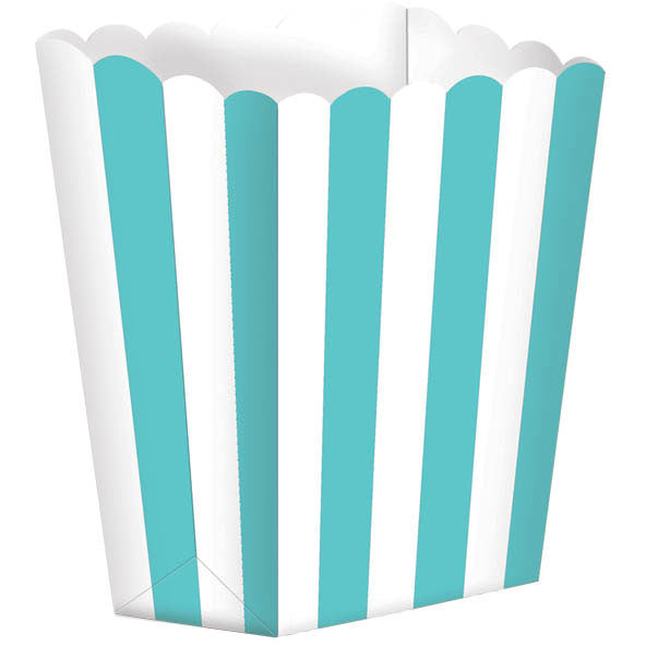 Robin's Egg Blue Small Striped Favor Boxes