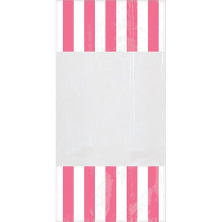 New Pink Striped Cello Bags (10ct)