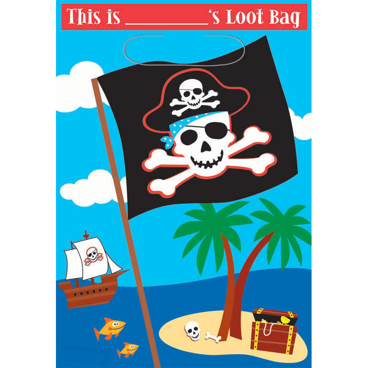 Folded Loot Bag Pirate Party