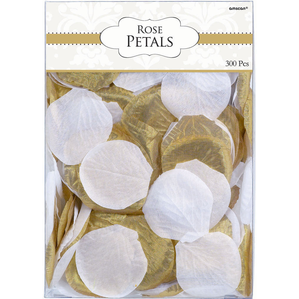 Gold/White Petal Fabric Confetti