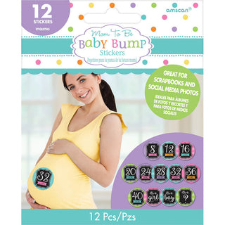 Baby Bump Sticker Sheets (12 ct)