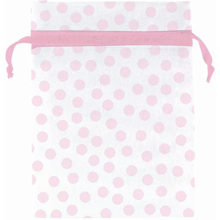 Organza Bags Pink Dots (12 ct)