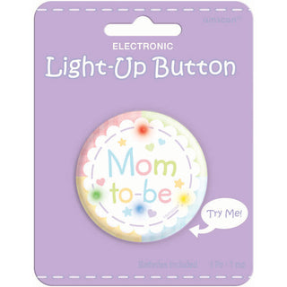 Mom To Be Light Up Button (1 ct)