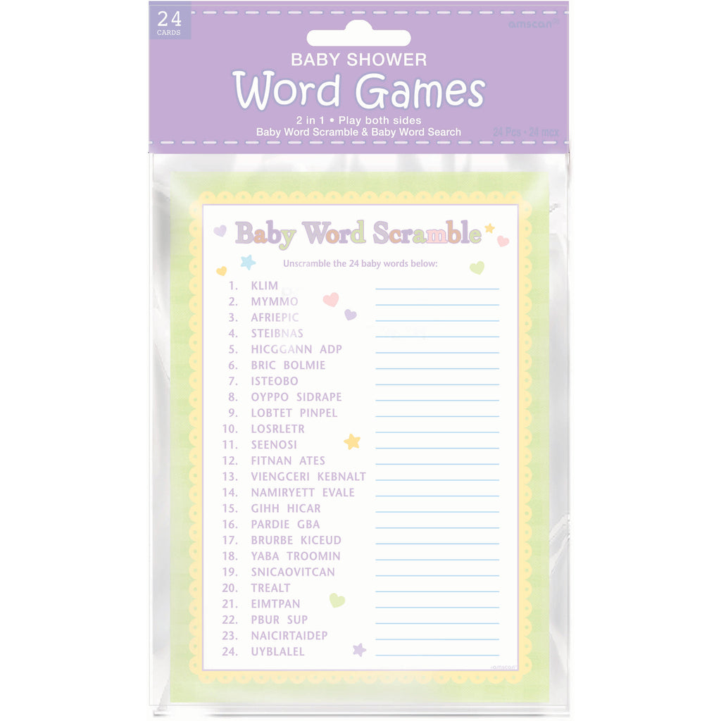 Word Baby Shower Game