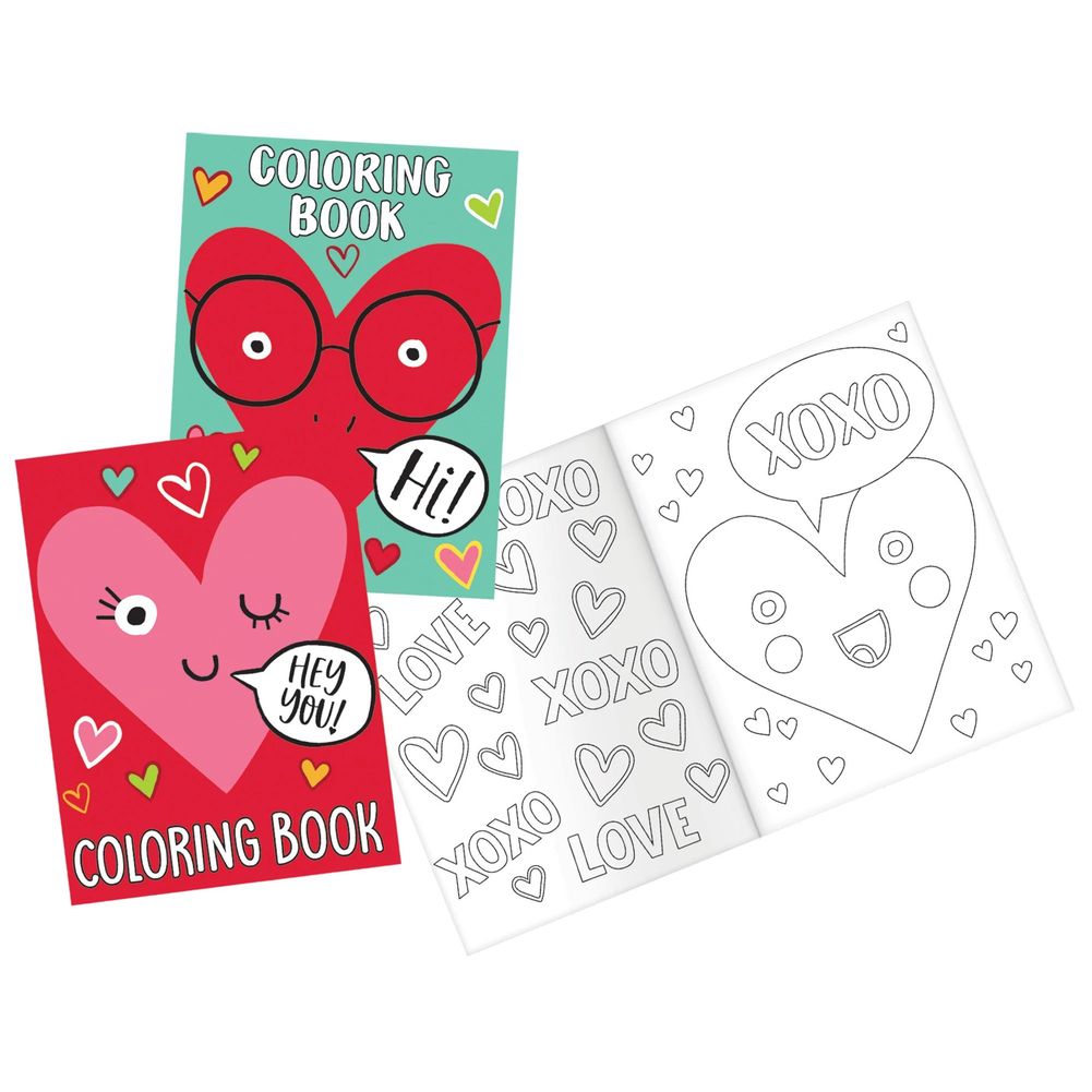 Heart Face Coloring Book Favors (12ct)