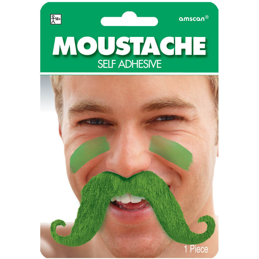 Green Handlebar Mustache