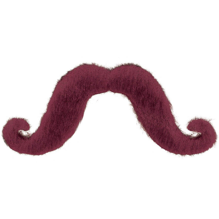 Burgundy Handlebar Mustache