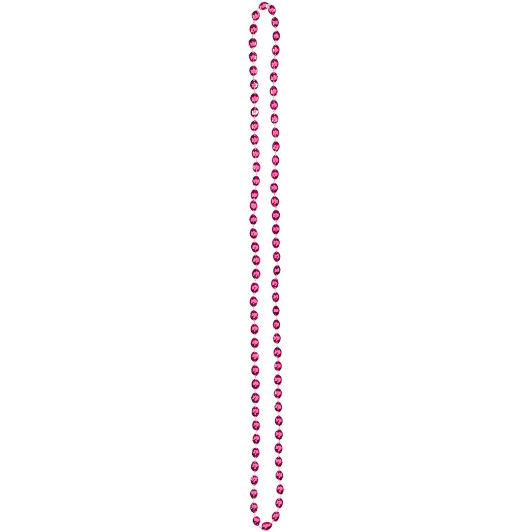 Pink 30" Metallic Beads