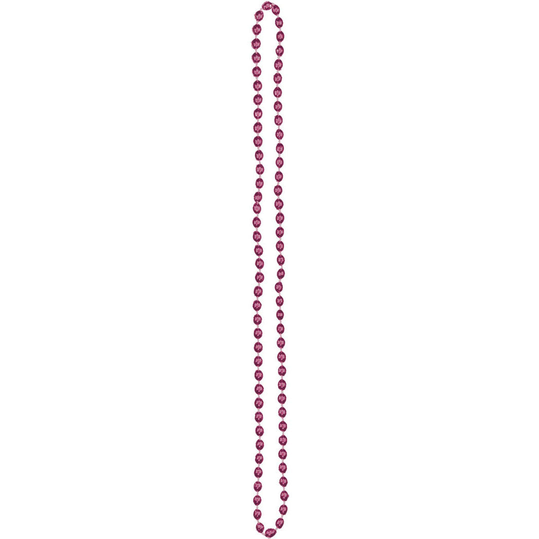 Burgundy 30" Metallic Beads