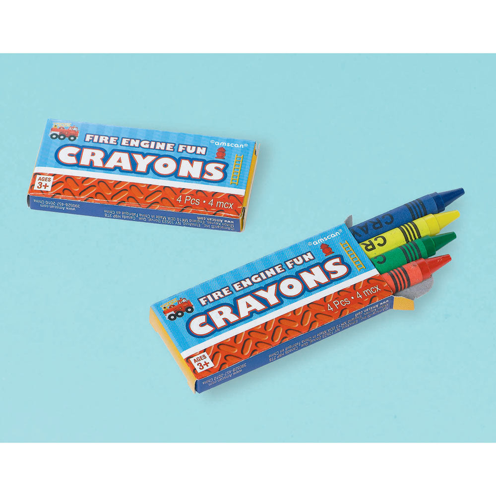 Fire Engine Fun Mini Crayon Packs – US Novelty