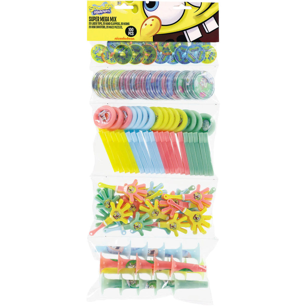 SpongeBob SquarePants Mega Favor Pack (100 Pieces)