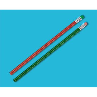 Red and Green Glitter Pencils