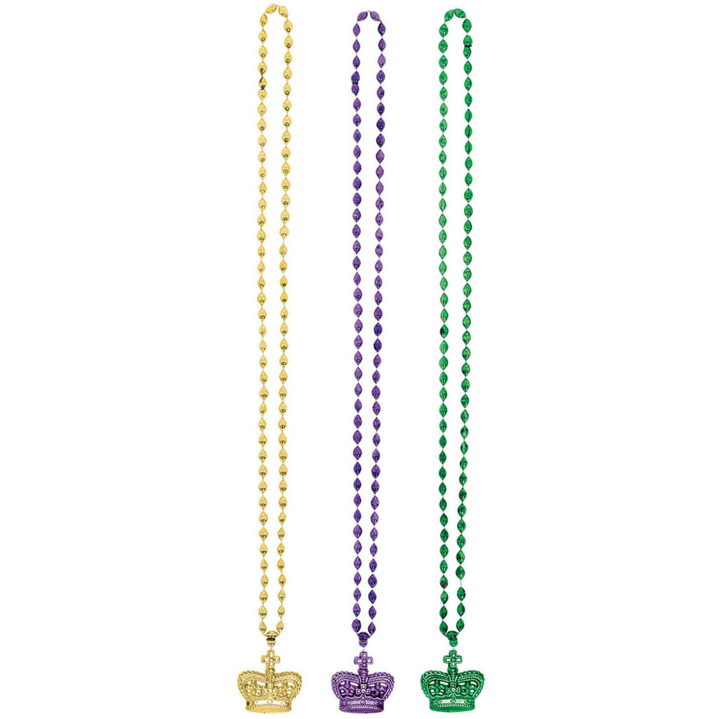 Bead Necklace With Crowns