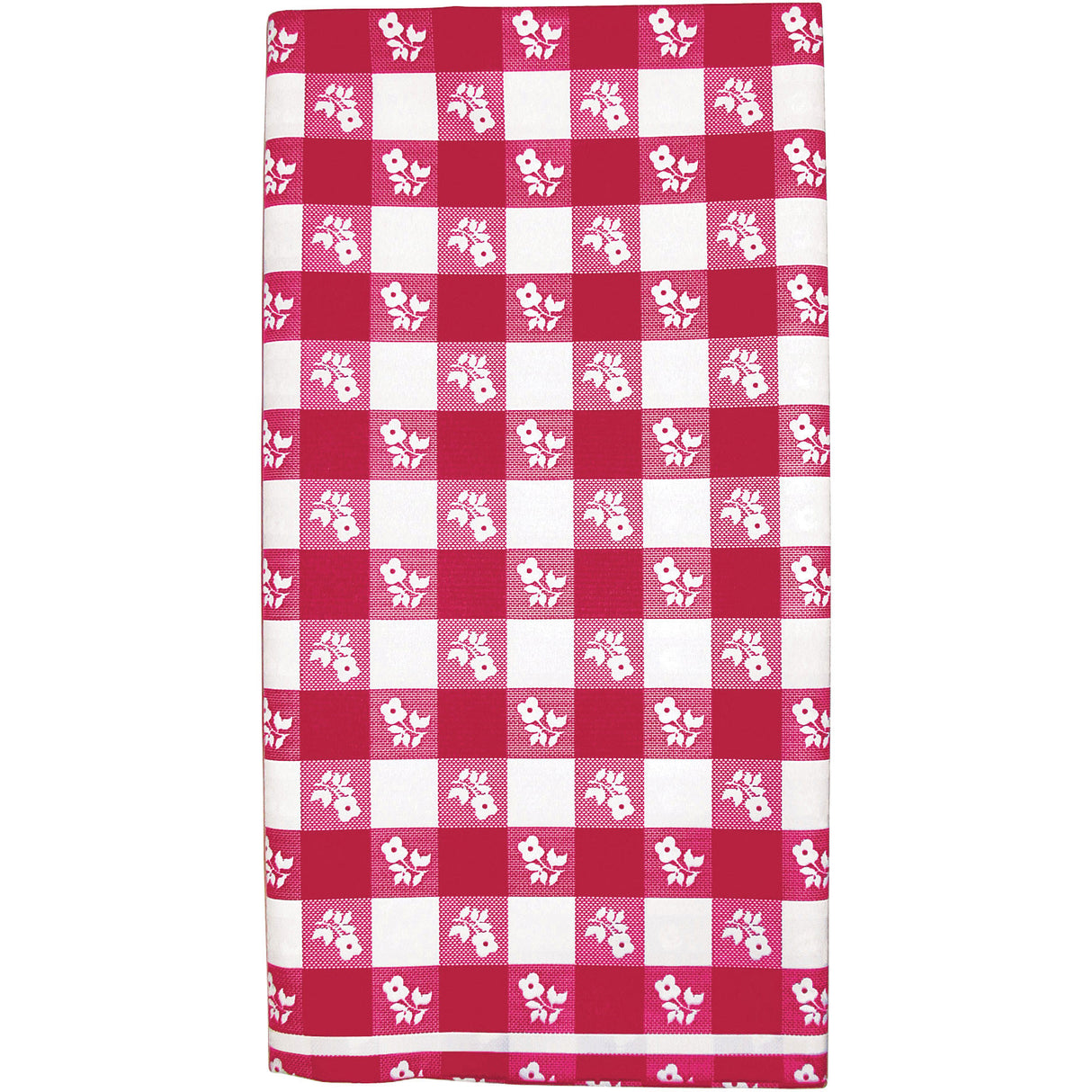 Red Gingham Plastic Tablecover
