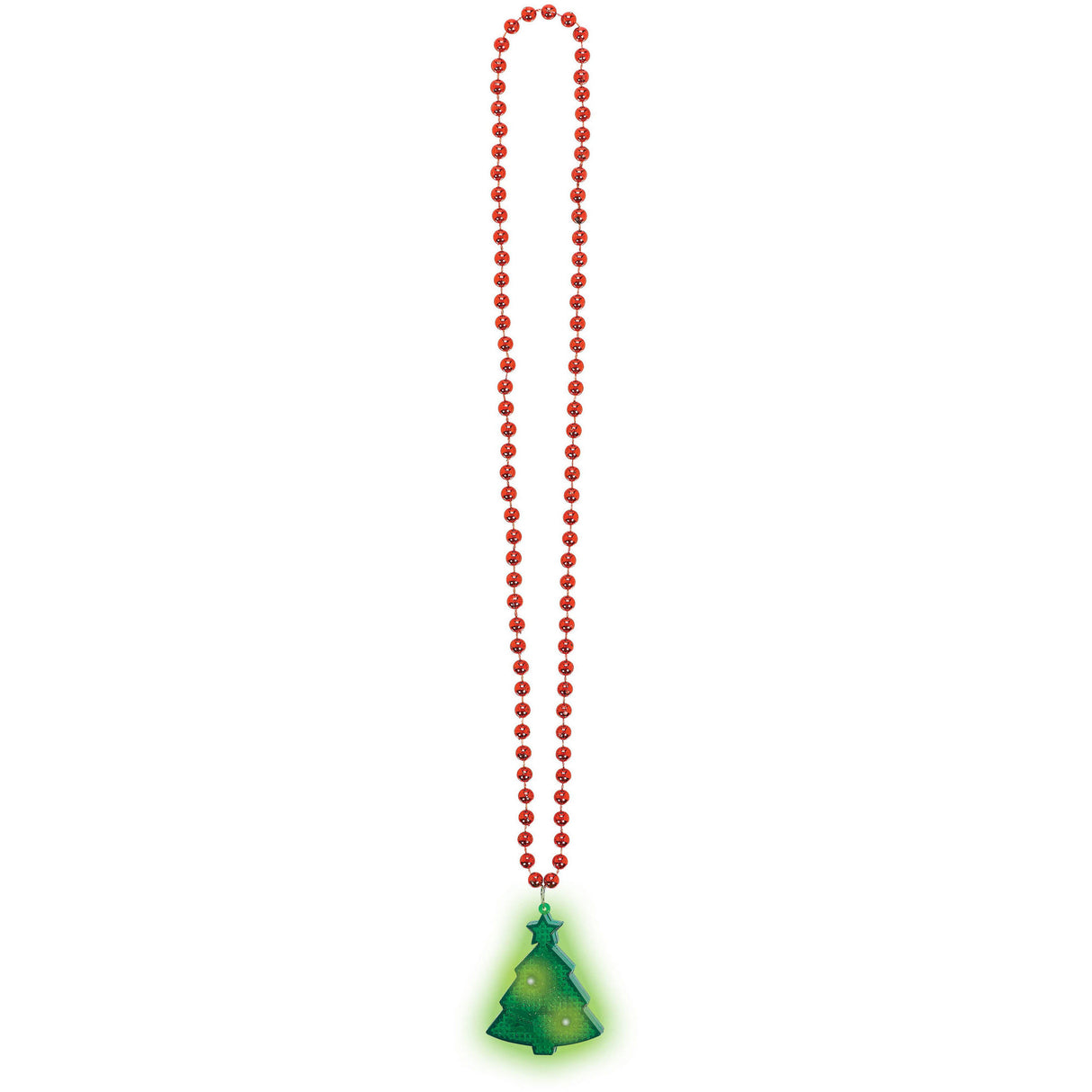 Light Up Tree Pendant Beaded Necklace