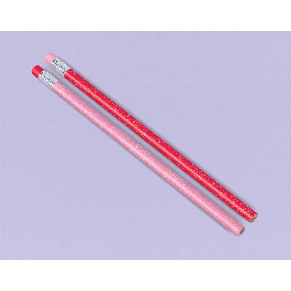 Valentine's Day Glitter Pencils (12ct)