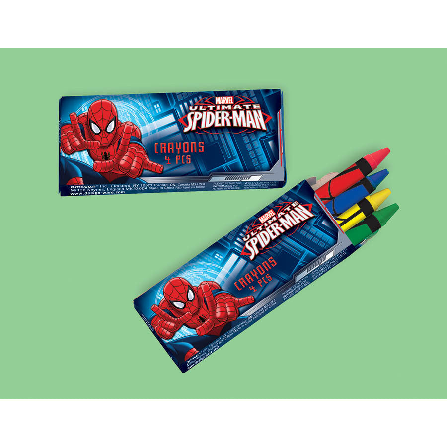 Spider-Man Crayons (4pc)