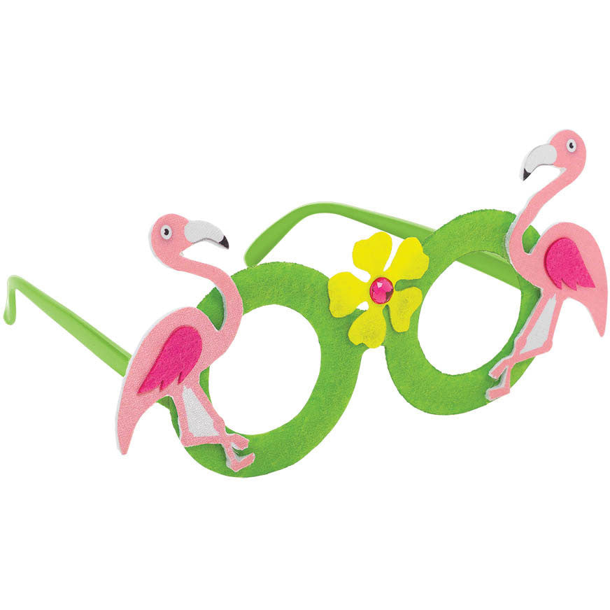 Summer Flamingo Foam Glasses