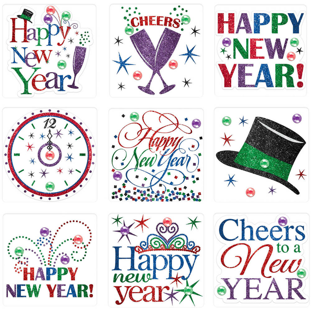 Happy New Year Glitter Body Jewelry