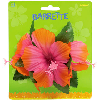 Pink Hibiscus Barrette