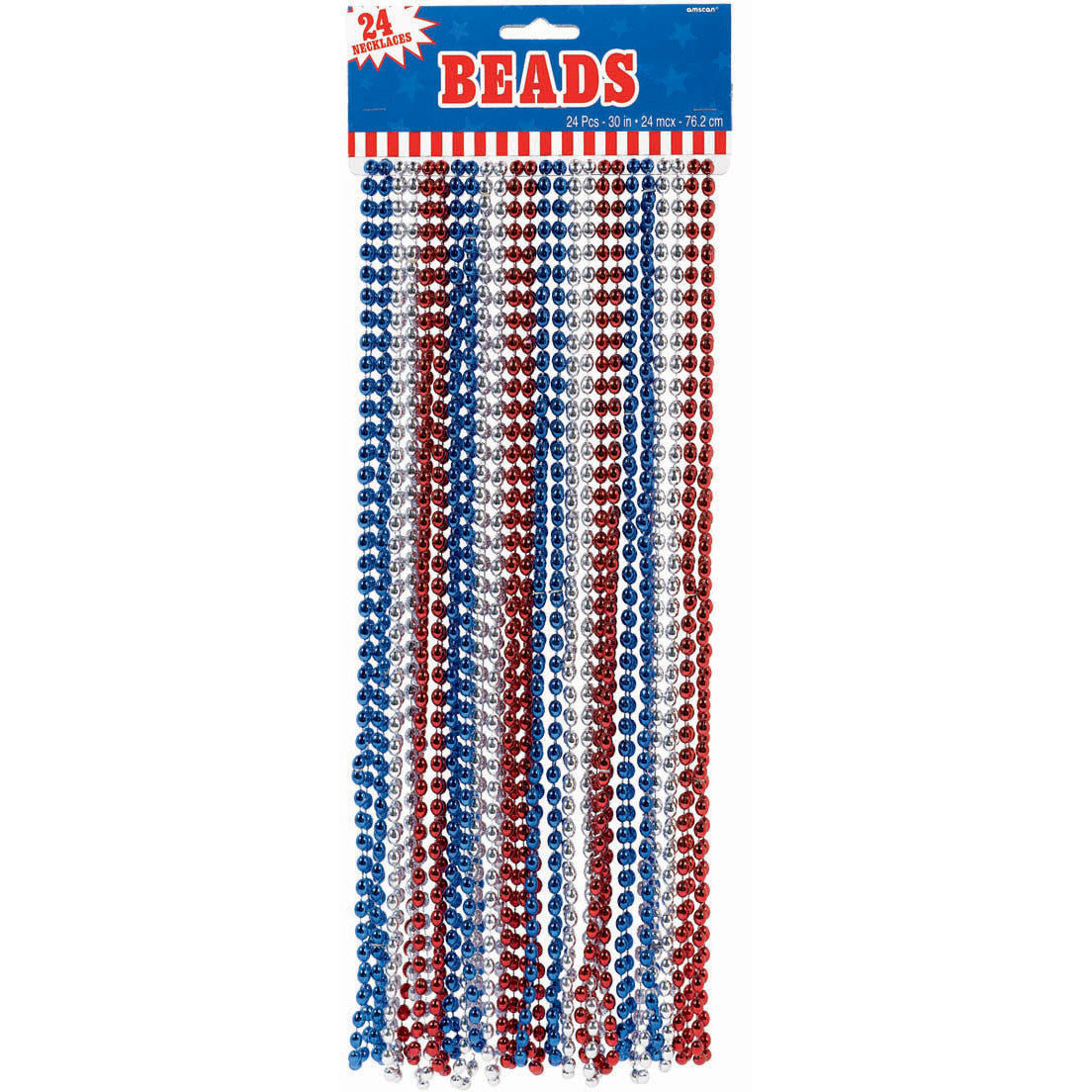 Patriotic Metallic Beads