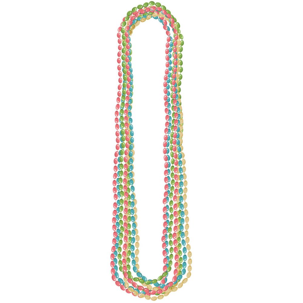 Multicolored Pastel Bead Necklaces