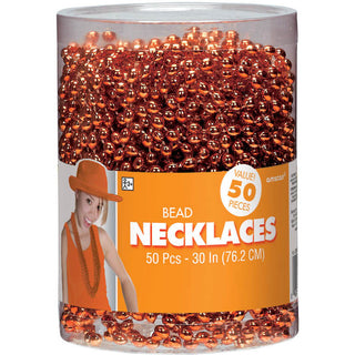 Orange Metallic Beads
