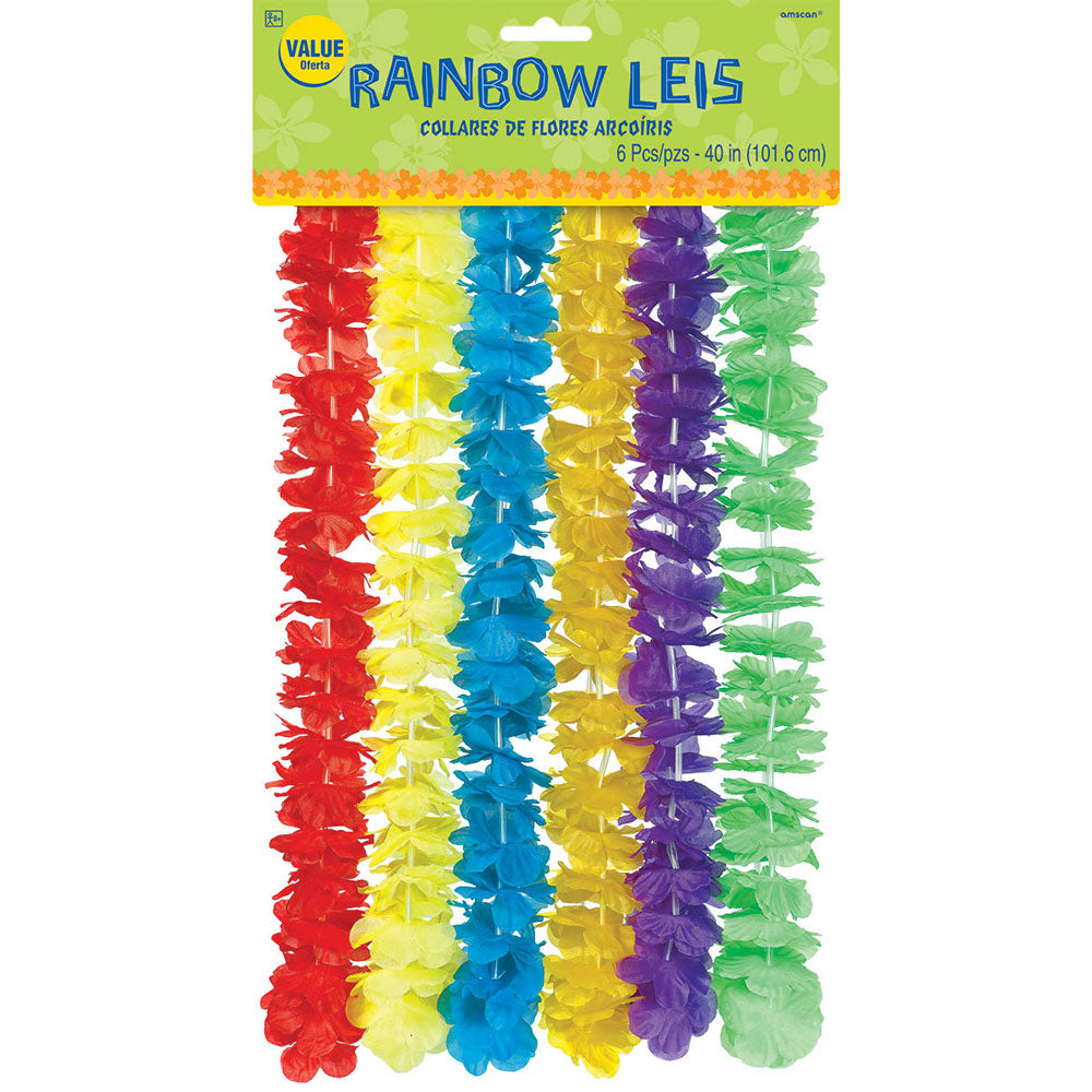 Summer Rainbow Leis (6ct)