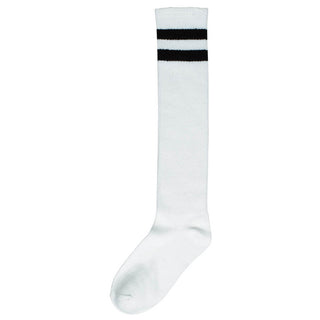 White with Black Stripes Knee High Socks (1 pair)