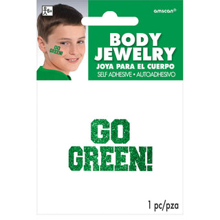 GO GREEN! Glittered Body Jewelry