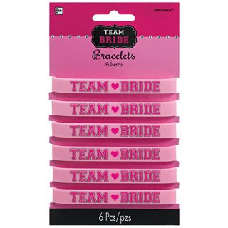 Team Bride Rubber Bracelets (6ct)