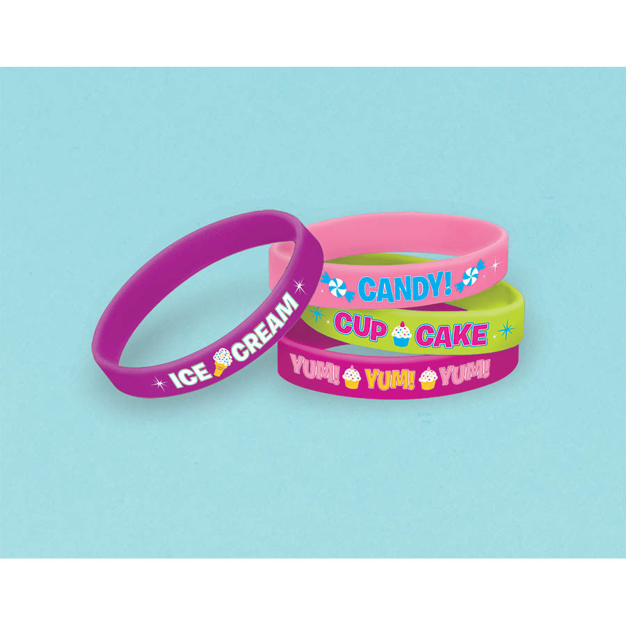 Sweet Shop Rubber Bracelets (4ct)