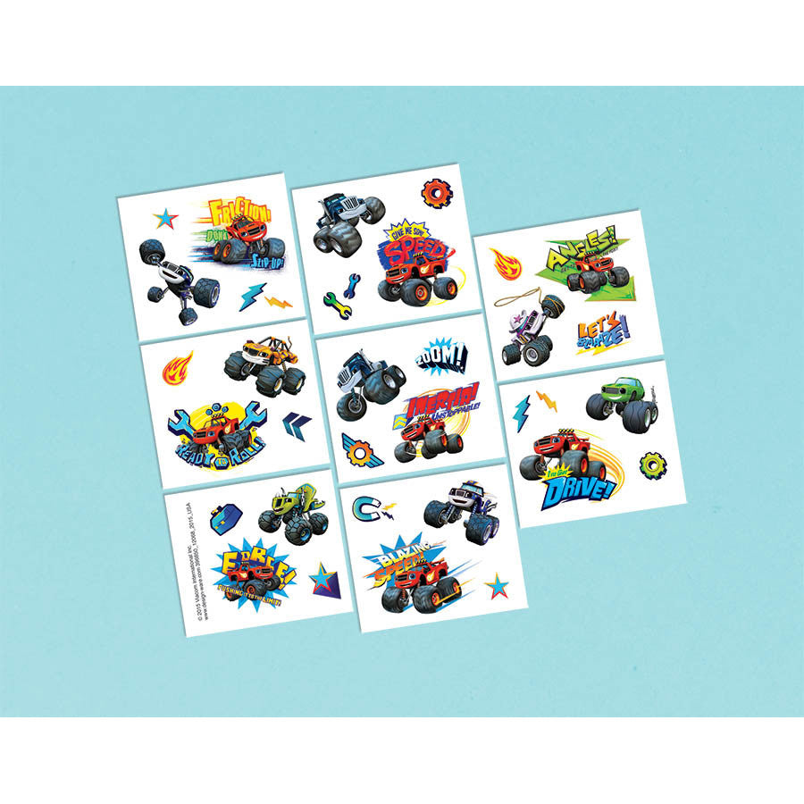 Blaze and The Monster Machines Tattoos (16 ct)